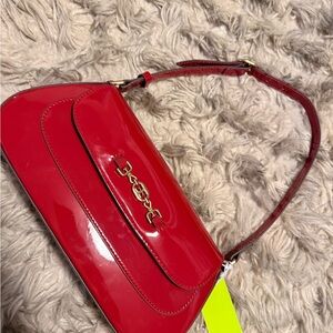 Sam Edelman Red Patent Leather Shoulder Bag